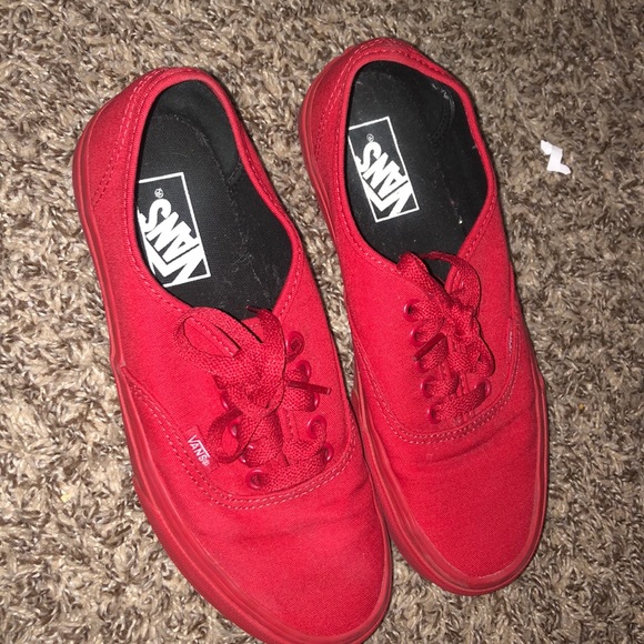 all red classic vans